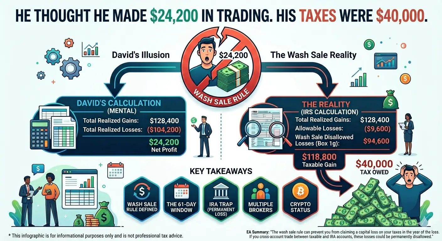 Wash sale tax nightmare &mdash; an active trader case study