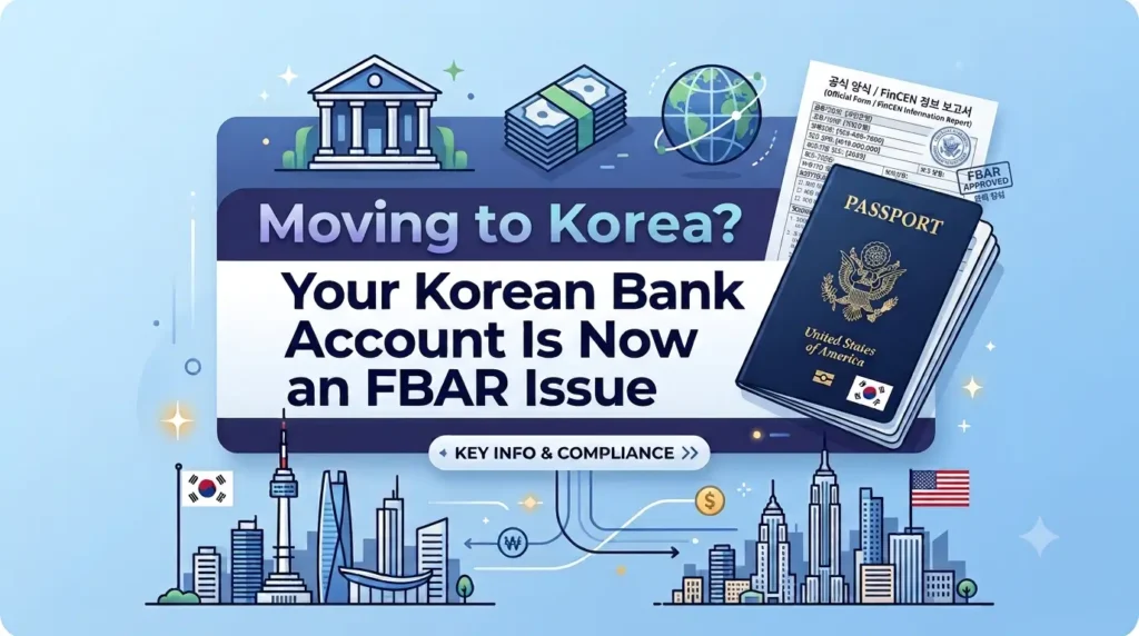 한국으로 이주하는 미국 시민권자의 한국 은행계좌 — FBAR·FATCA 해외계좌 보고 안내