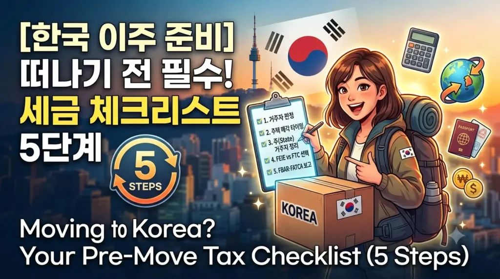 미국 시민권자의 한국 이주 세금 체크리스트 — 이주 전·이주 시점·이주 후 단계별 할 일 총정리