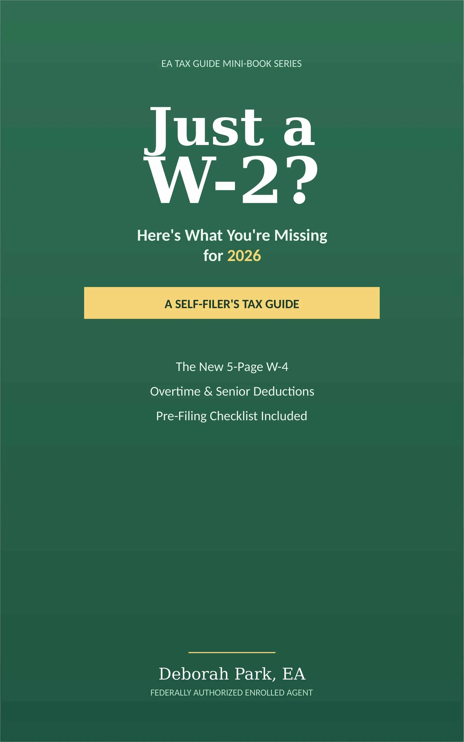 Just a W-2?: Here's What You're Missing for 2026 book cover
